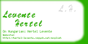 levente hertel business card